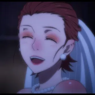 😊 68d9f80d kobieta, panna młoda, ślub, welon, uśmiech, portret telegram sticker