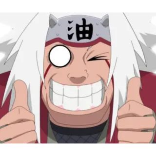 👍 b81b2a02 Jiraiya Naruto 油 Anime, Naruto, Jiraiya, Kreskówka, Kciuk w górę, Postać, Naklejka telegram sticker