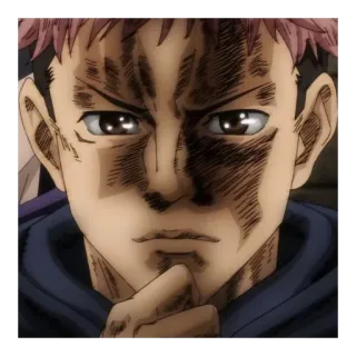 🤔 c270f861 Anime, Zły, Poważny, Postać, Męski, Zdeterminowany telegram sticker