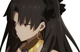 😒 470d3509 Ishtar Anime, Wanita, Berambut cokelat, Anting-anting, Fate, Grand Order, Ishtar whatsapp sticker