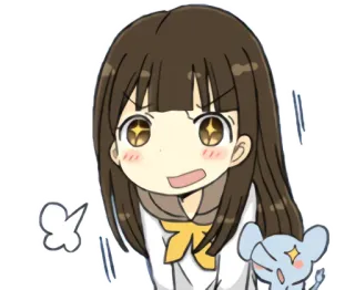 😳 1535293e 动漫, 卡通, 女孩, 可爱, 快乐, 卡哇伊 whatsapp sticker