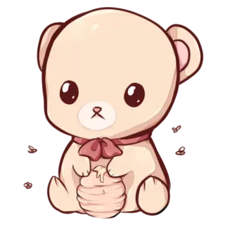 🐻 42446c36 медведь, мёд, милый, мультик, животное, сладкий, плюшевый мишка telegram sticker