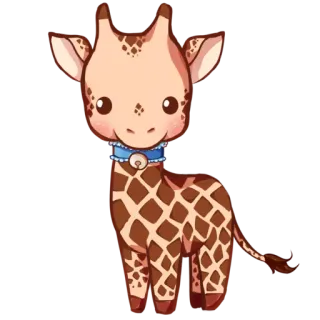 🦒 b832c893 жираф, милый, животное, мультик, каваий, стикер, очаровательный telegram sticker