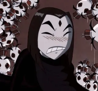 😶 824b25b3 Raven Teen Titans Raven, Teen Titans, dibujos animados, superhéroe, emoción telegram sticker