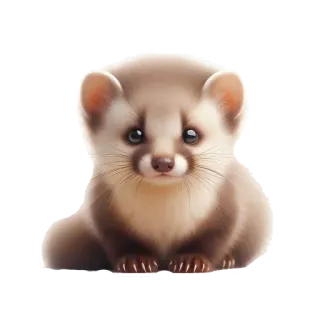 🌍 13e8294a donnola, animale, carino, mammifero, peloso, kawaii, cartone animato, adesivo whatsapp sticker