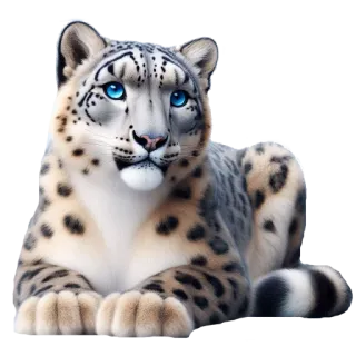 🌍 26dd5b67 leopardo delle nevi, animale, gatto, mammifero, fauna selvatica, predatore whatsapp sticker