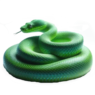 🌍 583f4ced serpente, serpente verde, rettile, animale whatsapp sticker