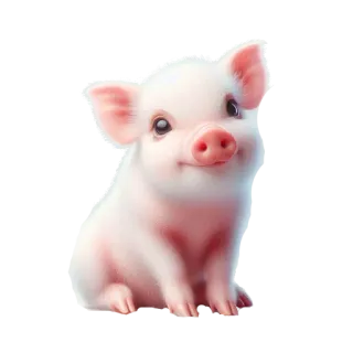 🌍 68426a04 maiale, animale, carino, fattoria, illustrazione, adesivo whatsapp sticker