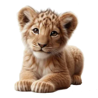 🌍 d195dcda leone, cucciolo, animale, carino, fauna selvatica, cucciolo di leone whatsapp sticker