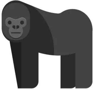 😛 33a7d4ab Gorila, Animal, Macaco, Vida selvagem, Mamífero, Zoológico, Primata whatsapp sticker