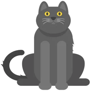 🐱 aa619386 gato, animal, animal de estimação, gato cinza, animal doméstico, felino whatsapp sticker