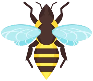 😛 ead1da43 abelha, inseto, inseto voador, amarelo, preto, asas whatsapp sticker