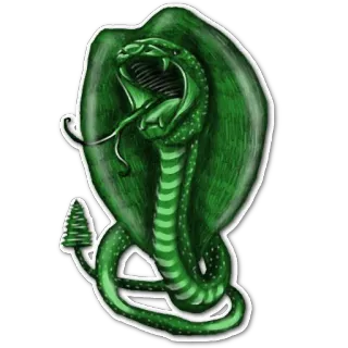😬 d616a3f9 serpente, cobra, verde, animale, rettile, vipera telegram sticker