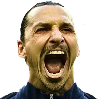 😆 03555213 Zlatan Ibrahimović calcio, Zlatan Ibrahimovic, giocatore, atleta, celebrità telegram sticker