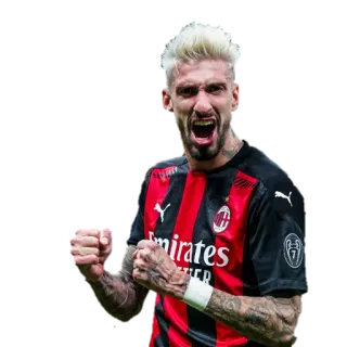 🤩 03a49c73 sport, calcio, football americano, atleta, AC Milan, celebrazione, vittoria telegram sticker