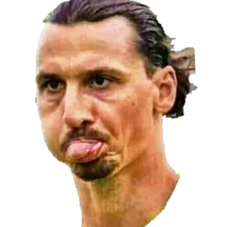☹️ 425495d6 Zlatan Ibrahimović calcio, calcio, atleta, Zlatan Ibrahimović, divertente, meme, faccia telegram sticker
