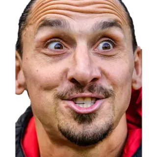😚 51639280 Zlatan Ibrahimović calciatore, giocatore di football americano, faccia buffa, meme, atleta telegram sticker