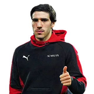 👍 6b02b804 AC MILAN calcio, sport, atleta, AC Milan, pollice in su telegram sticker