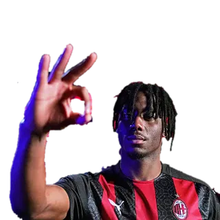 👌 9115f9a5 uomo, ok, gesto della mano, offensivo, simbolo d'odio, AC Milan, giocatore telegram sticker
