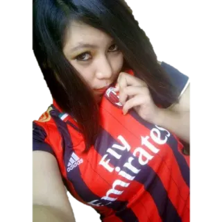 😘 cfe8f792 Fly Emirates donna, maglia calcio, sport, AC Milan, moda telegram sticker