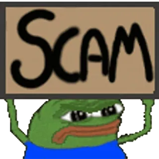 😠 6f6645dc SCAM penipuan, Pepe si katak, fraud, meme, internet, peringatan whatsapp sticker