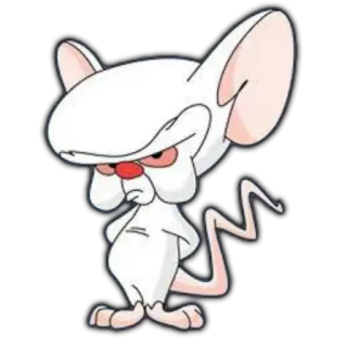 😒 085c5ec8 Pinky Pinky and the Brain Pinky, Pinky and the Brain, cartoon, mouse, sticker whatsapp sticker