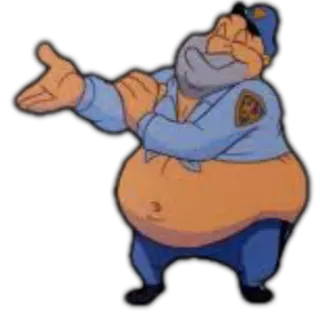 👮 316b372b cartoon, cop, police officer, officer, badge whatsapp sticker