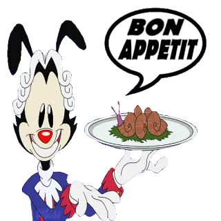 🍝 5edc8acd BON APPETIT 食物, 虾, 卡通, 祝您好胃口, 上菜, 餐 telegram sticker