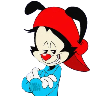 😄 6c9f7146 Yakko Warner Animaniacs DIGE44 卡通, 角色, 搞笑, 动画, 喜剧, 红色, 蓝色 telegram sticker