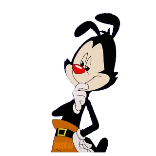 🤔 abcf6802 Yakko Warner Animaniacs 卡通, 华纳卡通, 雅各, 华纳兄弟, 动画, 搞笑 telegram sticker
