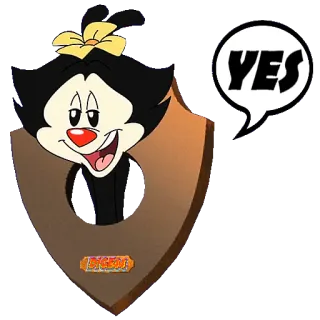 👍 882387ad Dot Warner Animaniacs YES การ์ตูน, Animaniacs, Dot Warner, ใช่, สติกเกอร์, ตลก, น่ารัก telegram sticker