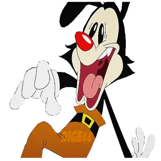 😱 34083ced Yakko Warner Animaniacs アニメ, アニメーション, 面白い, キャラクター, テレビ番組, 90年代 telegram sticker