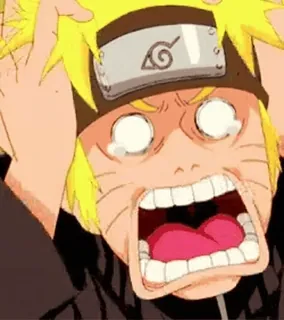 🥺 aac00f1d Naruto Anime, Mangá, Gritando, Chocado, Irritado whatsapp sticker