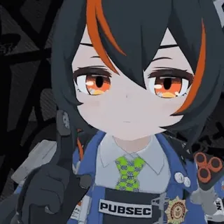 🧐 58861845 PUBSEC Anime, Personagem, Público, Crachá telegram sticker