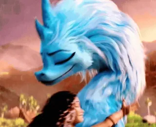 🥰 347b497f Sisu Raya and the Last Dragon naga, kartun, persahabatan, animasi, film, fantasi, Disney whatsapp sticker