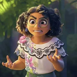 😤 c31cc122 Mirabel Madrigal Encanto Mirabel, Encanto, Disney, kartun, animasi, karakter, marah whatsapp sticker