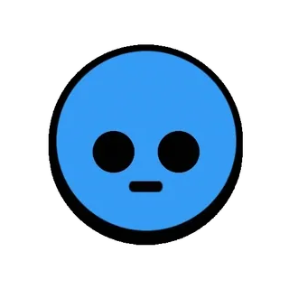 😦 306ba08f Emoji, Xanh lam, Tối giản, Biểu tượng telegram sticker