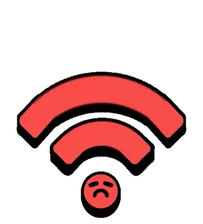 🌐 94b653d5 wifi, tín hiệu, internet, buồn, biểu tượng, emoji telegram sticker