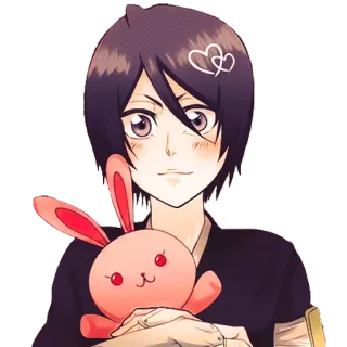 😶 dcd22201 Anime, Kelinci, Hati, Lucu, Potret telegram sticker