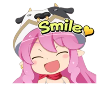 😀 52a073f9 Smile Anime, Carino, Cartone animato, Ragazza, Sorriso, Kawaii telegram sticker