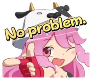 😉 76a49320 No problem. Anime, Nessun problema, Positivo, Carino, Allegro telegram sticker