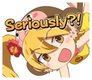 😧 9686c0bc Seriously?! cartone animato, domanda, seriamente, anime, divertente telegram sticker