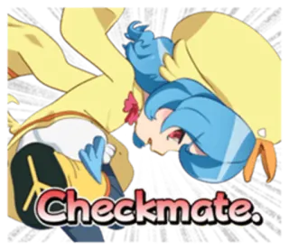 🕴 dae6c1a2 Checkmate. Scacco matto, Anime, Carino, Cartone animato telegram sticker