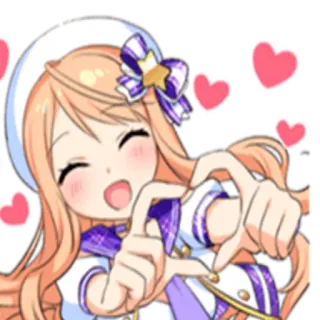 ❣ f6a9bafe Anime, Ragazza, Cuore, Carino, Kawaii telegram sticker