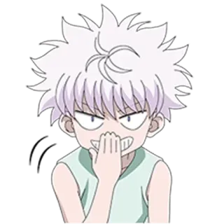 🤭 100f7b5a Killua Zoldyck Hunter x Hunter Killua Zoldyck, Hunter x Hunter, anime, manga, cartoon, character, fanart whatsapp sticker