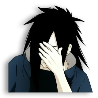 😕 2a506a98 Madara Uchiha Naruto anime, naruto, madara uchiha, uchiha, manga, facepalm whatsapp sticker