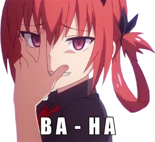 🤓 a35b7f2e BA - HA anime, cartoon, funny, humor, sarcasm whatsapp sticker