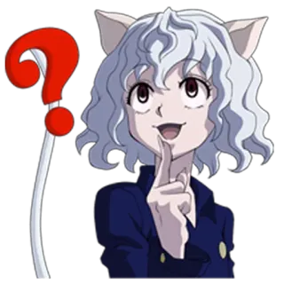 ❓ ba5f9b71 Neferpitou Hunter x Hunter anime, hunter x hunter, neferpitou, chimera ant, question mark whatsapp sticker