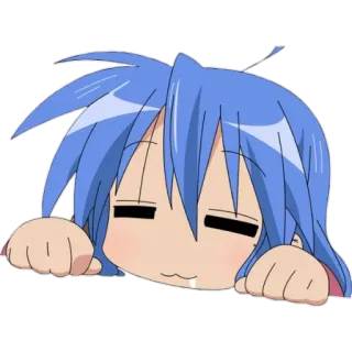💤 512cb098 Konata Izumi Lucky Star anime, manga, cute, funny, adorable, kawaii, Konata Izumi, Lucky Star telegram sticker