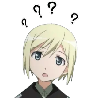 ❓ 6fc76664 anime, question marks, confused, questioning, expression, sticker telegram sticker